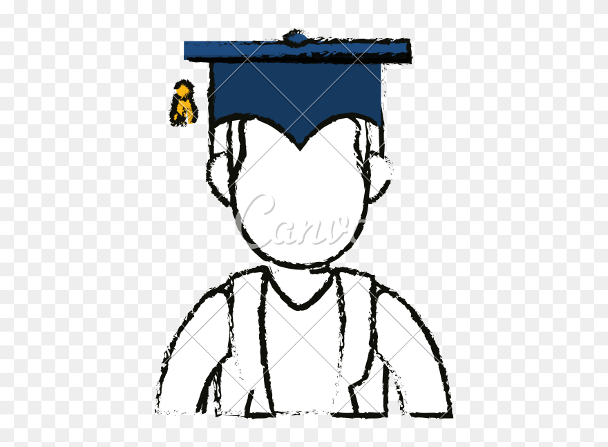 Graduate Drawing Sketch - Cartoon Clipart