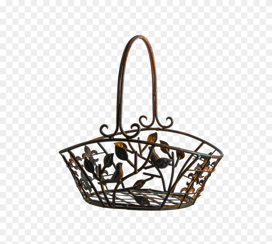Fruit Bowl, Copper, Metal, Basket, Oxidized - Basket Clipart