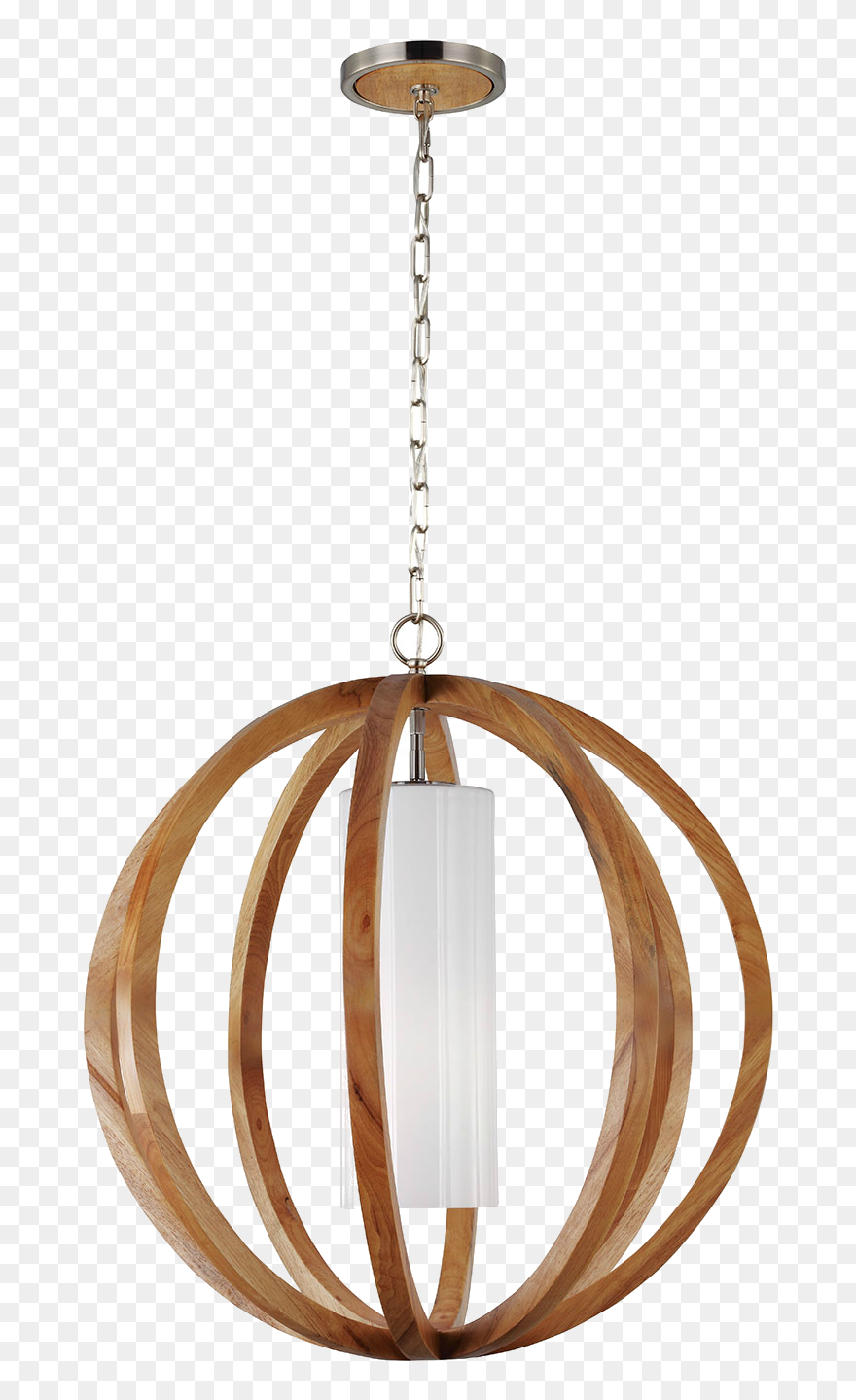 Wood Globe Pendant Light Clipart