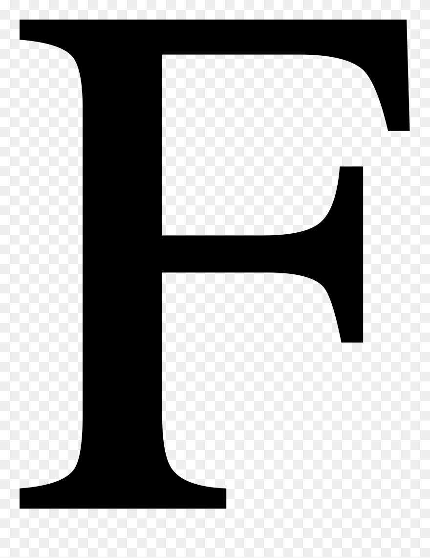 Letter F Png - Letter F Clipart Black And White Transparent Png