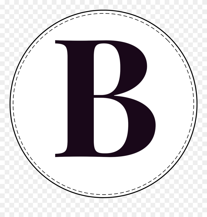 Circle Banner Letter B - Letter B In A Circle Clipart