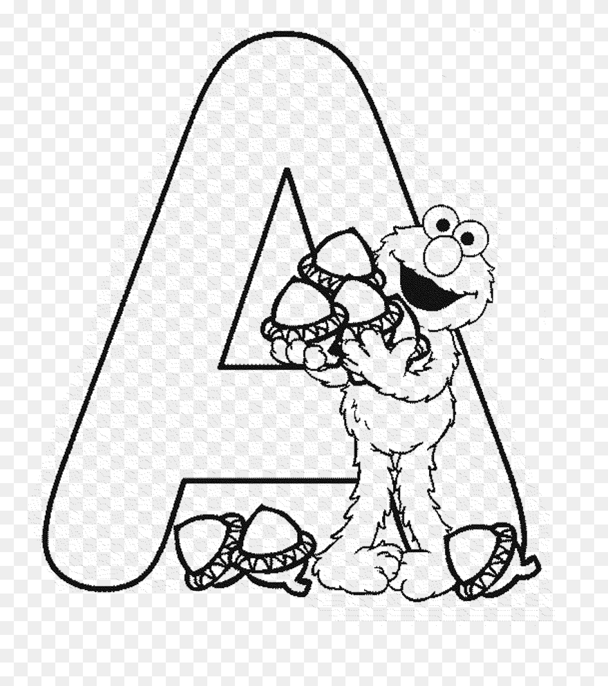 Be Creative With Abc Coloring Pages - Sesame Street 123 Coloring Pages Clipart