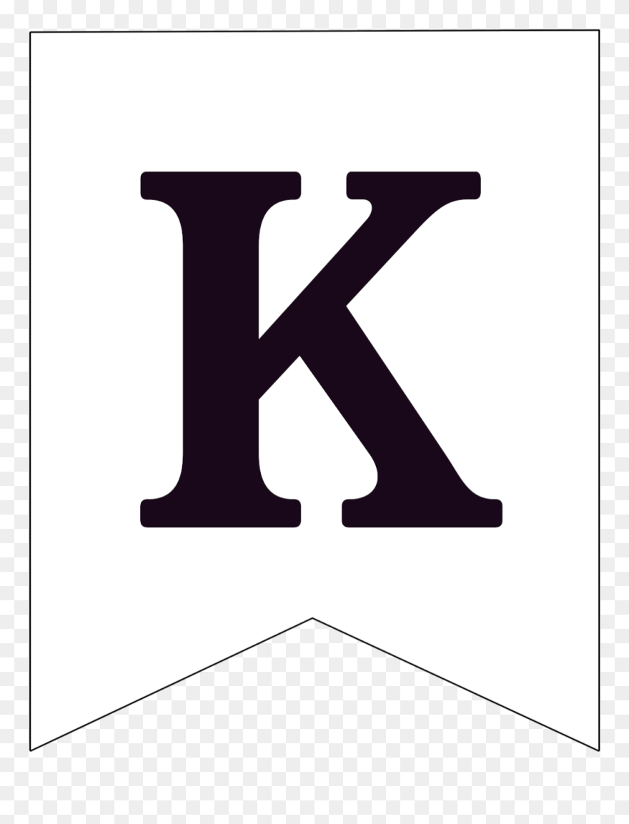 Free Printable Black And White Pennant Banner Letter - Graphic Design Clipart