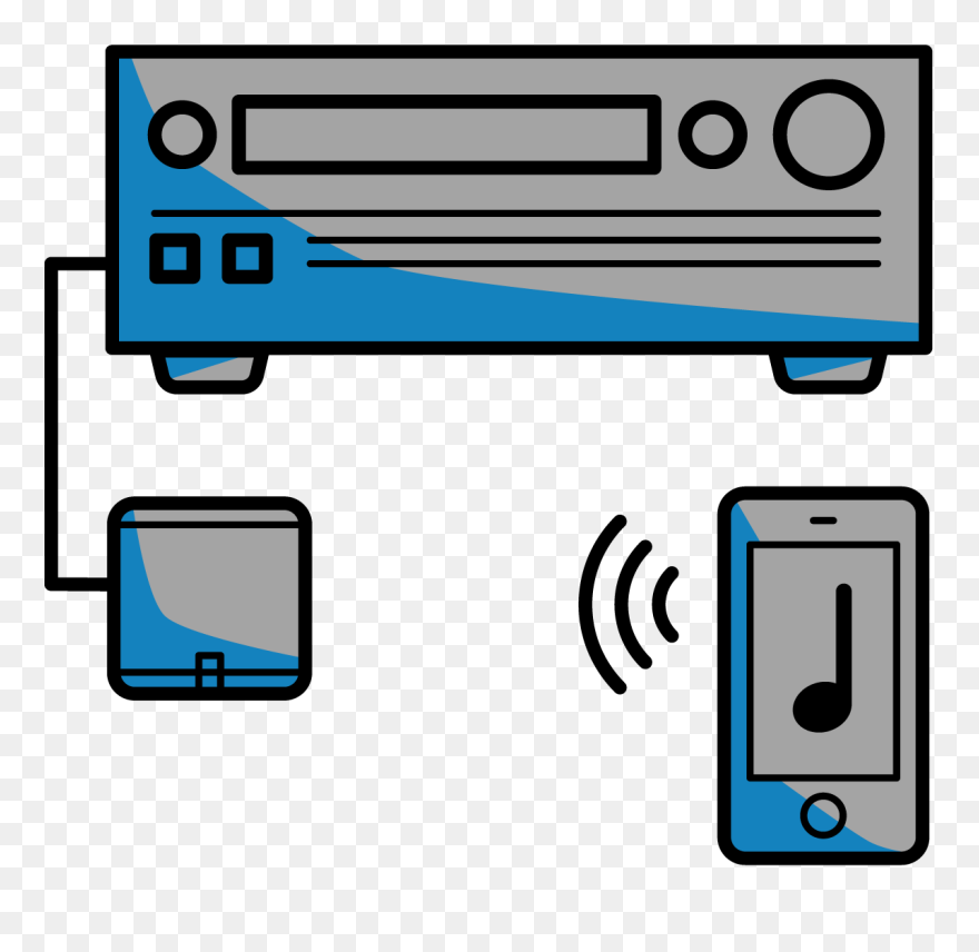 Diagram Of Bluetooth Adapter For Home Stereo - Bluetooth To Stereo Clipart