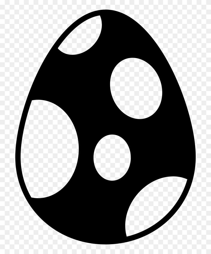 Easter Egg With Big Dots Design - Vector Easter Egg Svg Clipart