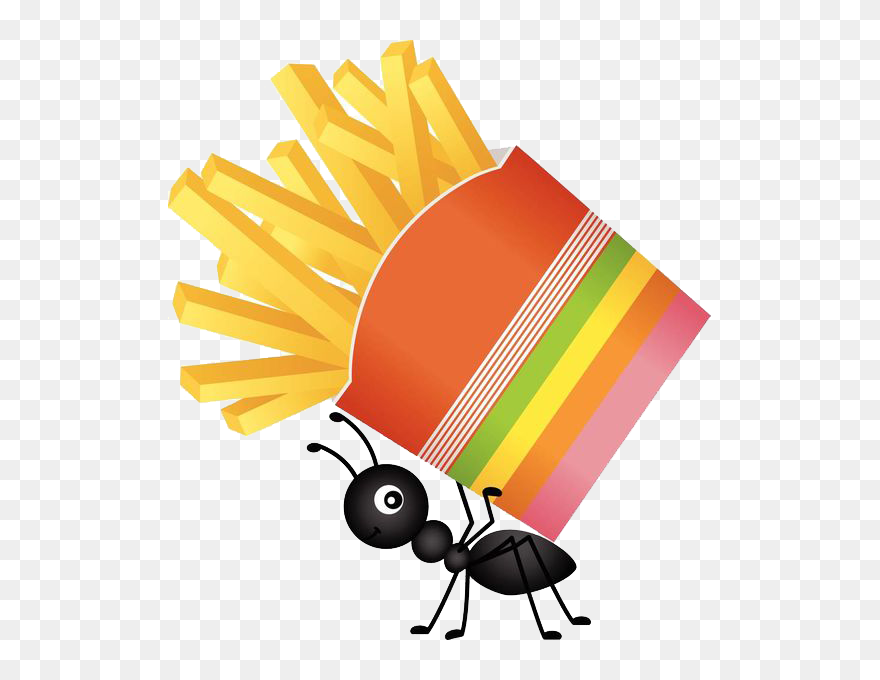 Transparent Ant Food - Ants Carrying Food Clipart - Png Download