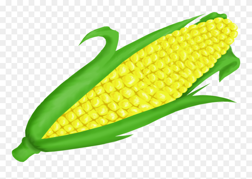 Corn On The Cob Vegetarian Cuisine Clip Art Maize Openclipart - Corn On The Cob Clipart - Png Download