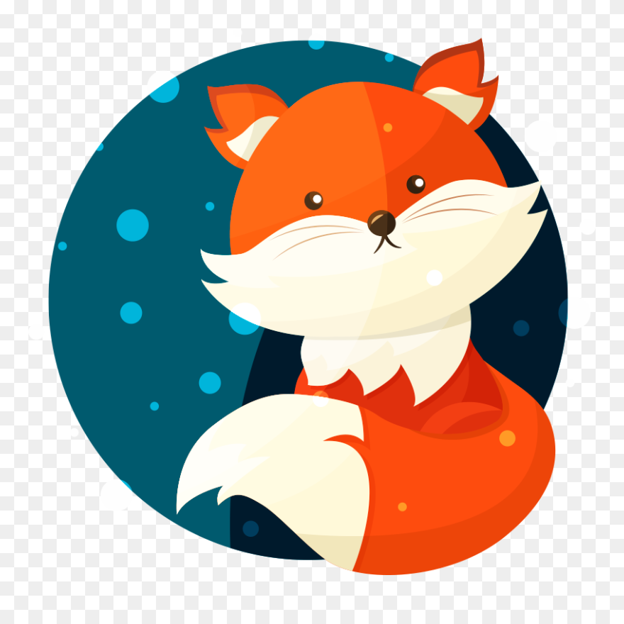 Cute Fox Drawing Wild Animal Sticker - Mignon Renard Dessin Clipart