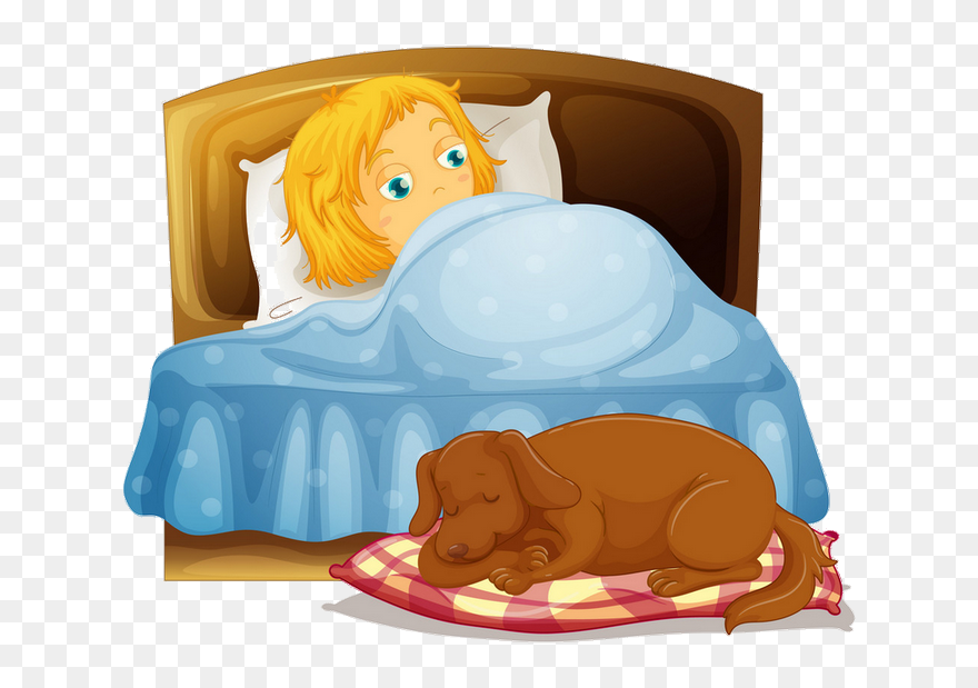 Dog Isnext Tothe Bedclip - Png Download