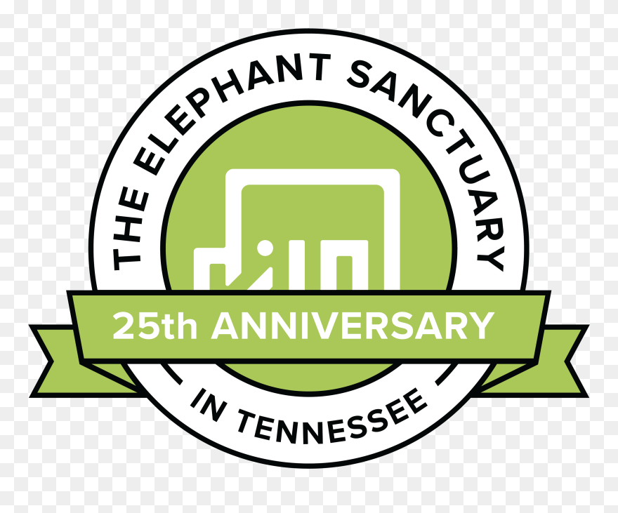 Elephant Sanctuary Anniversary Logo - Circle Clipart
