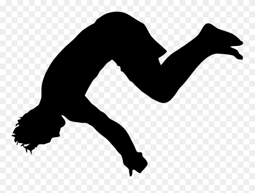 Silhouette,flip Acrobatic,athletic Dance Move - Flip Silhouette Png Clipart