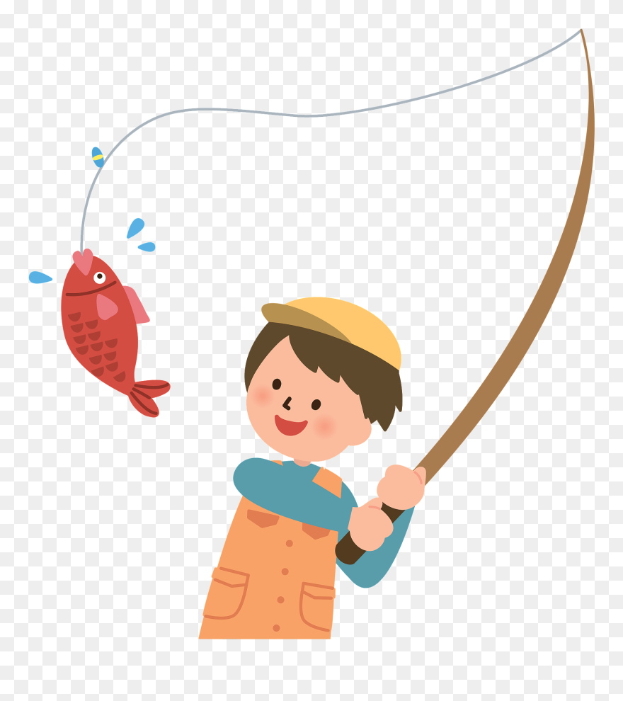釣魚 卡通 Clipart