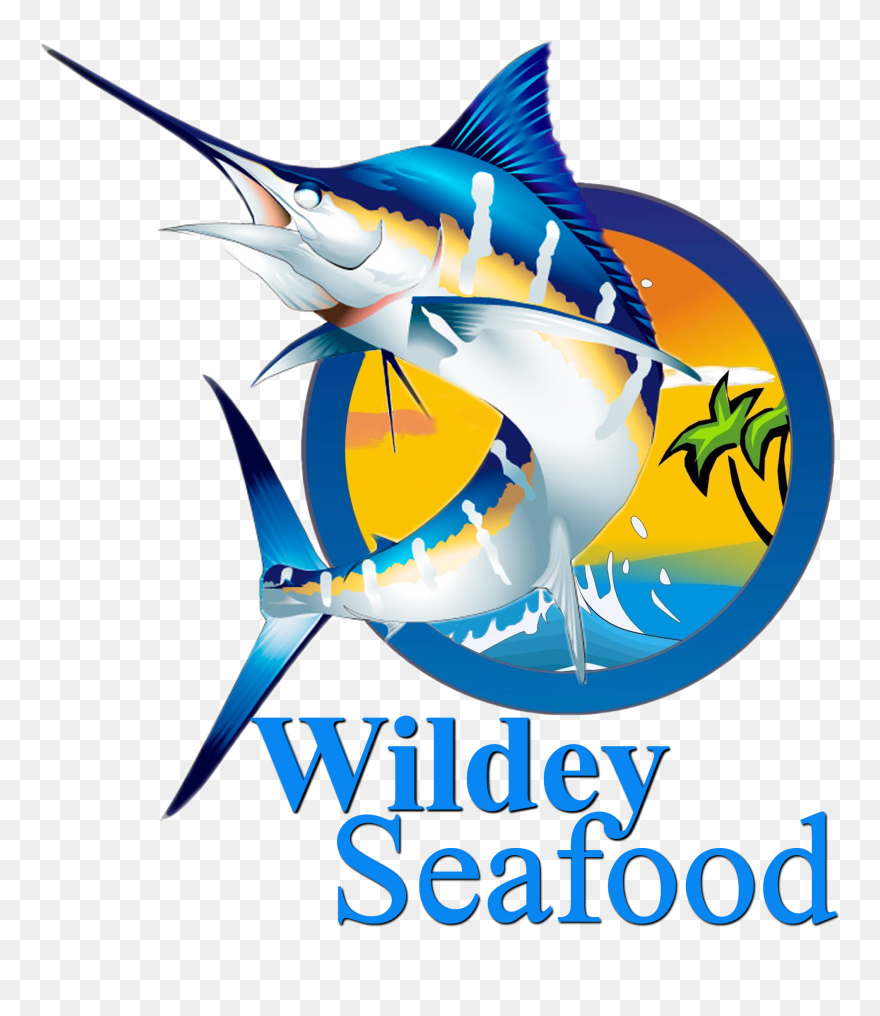 About Us Wildey Seafood - Blue Marlin Fish Logo Png Clipart