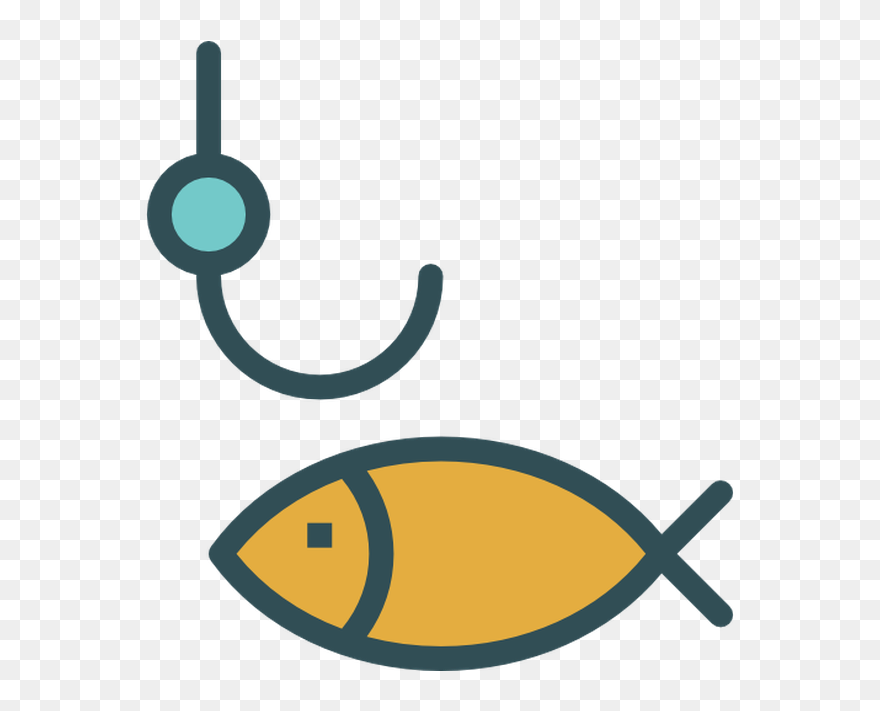 Fish Hook Fishing Tackle Fishing Rods Angling - Fish And Hook Transparent Background Clipart