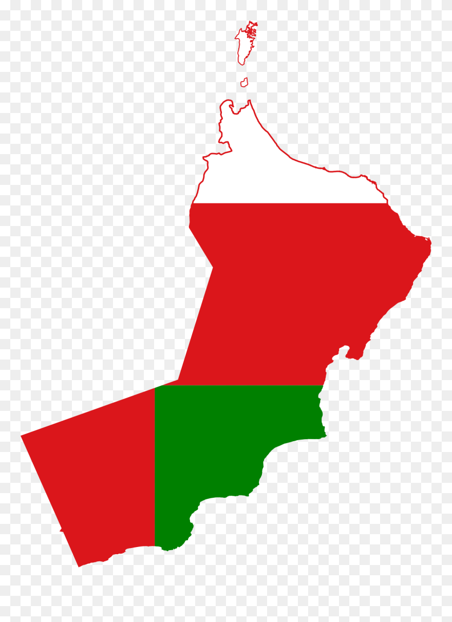 Flag Map Of Oman Clipart