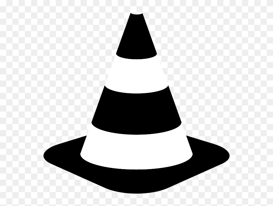 Traffic Cone Icon - Black And White Traffic Cones Clipart
