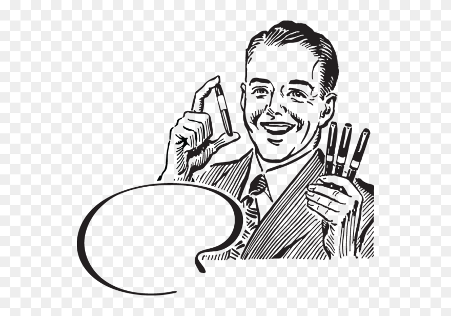 Salesman Pen Cartoon Clipart