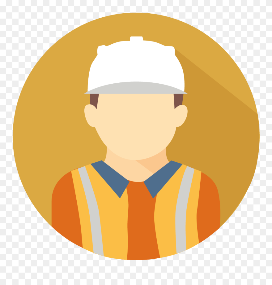 Engineering Clipart Construction Supervisor - Construction Worker Workers Icon - Png Download