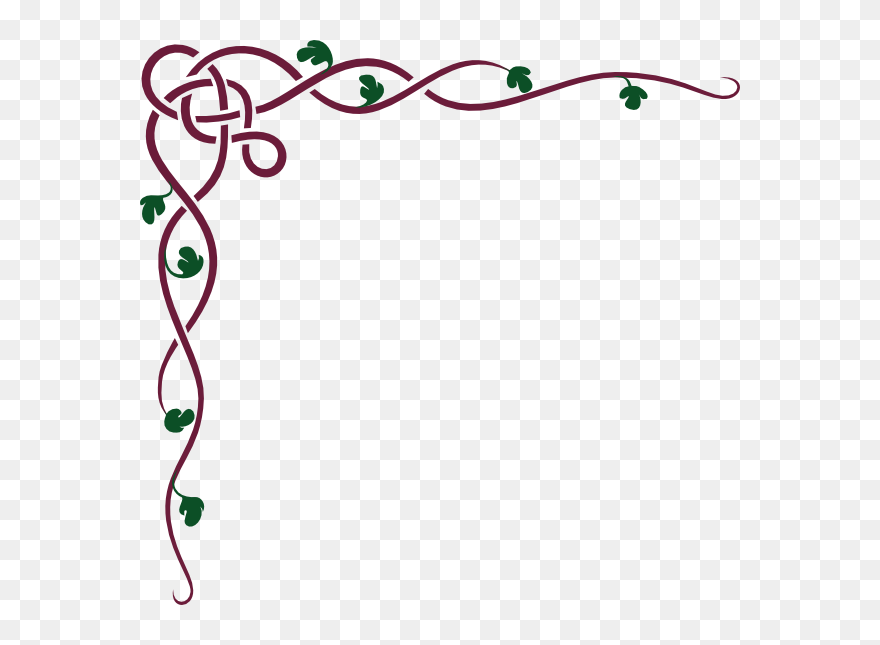 Ivy Border Clipart Design - Png Download