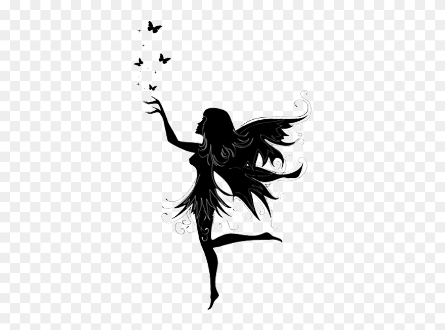 Sleeve Tattoo Fairy Design Tinker Bell - Black And White Fairy Clipart