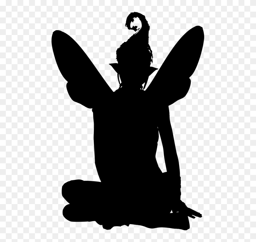 Elf Clipart Silhouette - Fairy Silhouette Art - Png Download