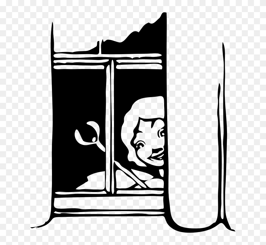 Fairy Peeking In Window Png Images - Peeking In The Window Cartoon Clipart
