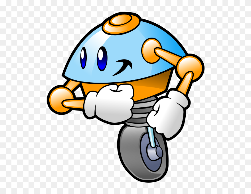 Robot On Wheel - Robot Cartoon With Wheels Clipart
