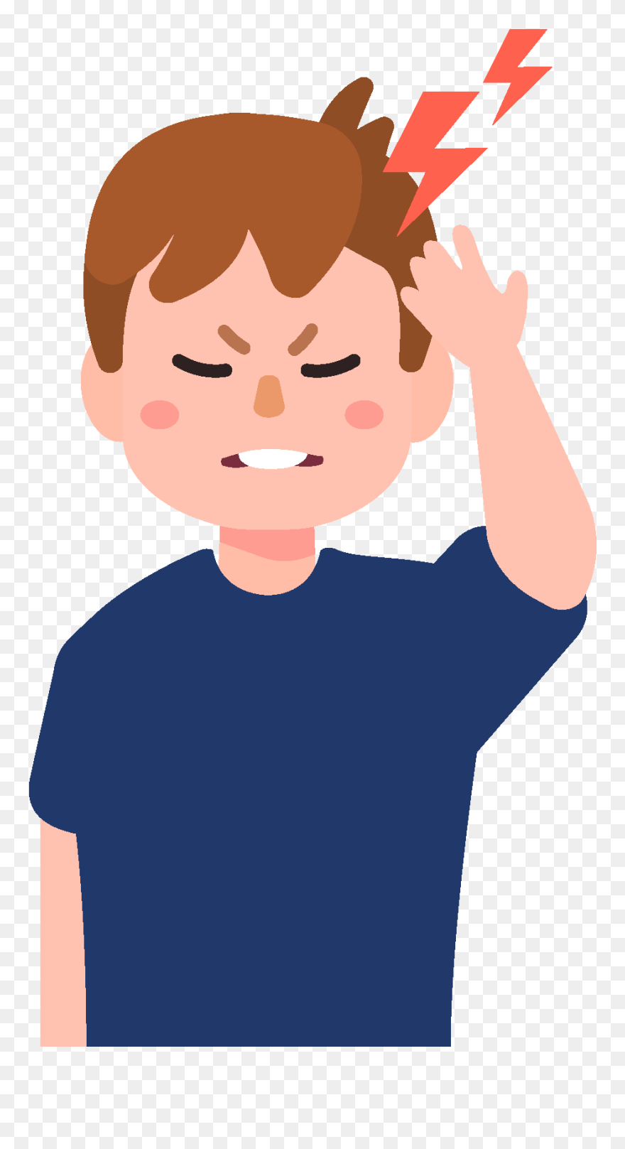 Maux De Tête Grippe - Cartoon Clipart