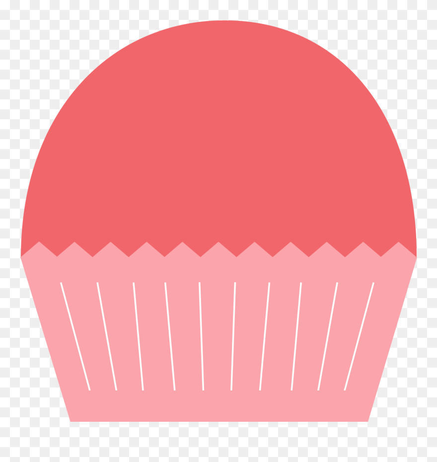 Pink Cupcakes Panda Free - Cupcake Without Icing Clipart - Png Download
