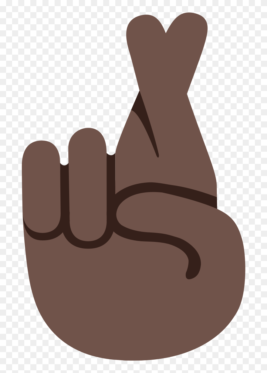 Fingers Crossed Emoji Png Vector Clipart