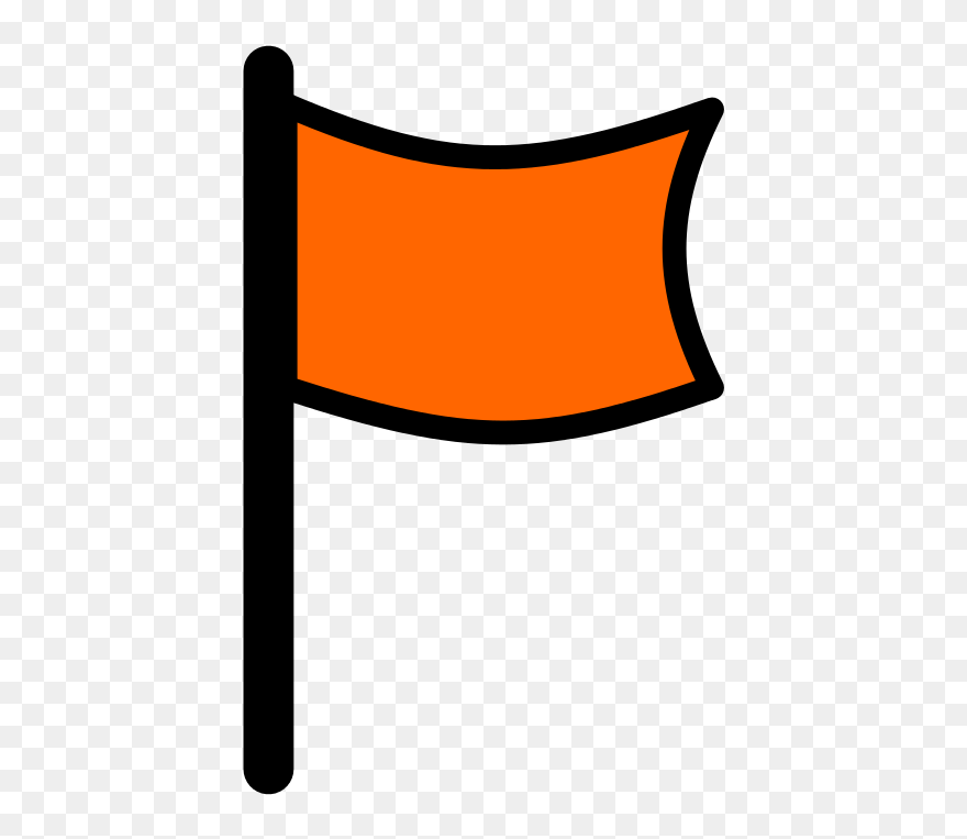 Flags Clipart Coloured - Orange Flag Icon Png Transparent Png