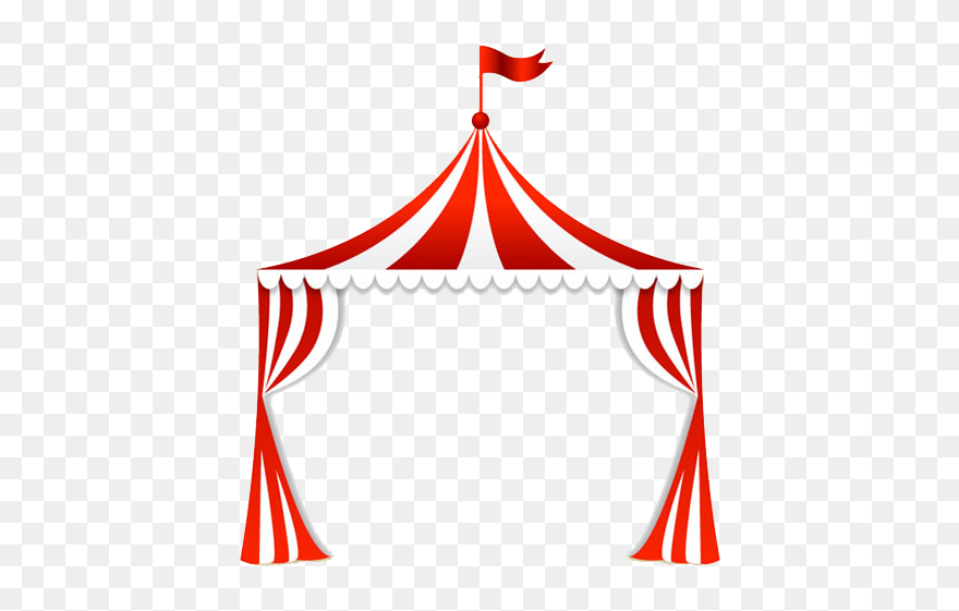 Circus Carpa Tent Clip Art - Clip Art Carnival Tent - Png Download