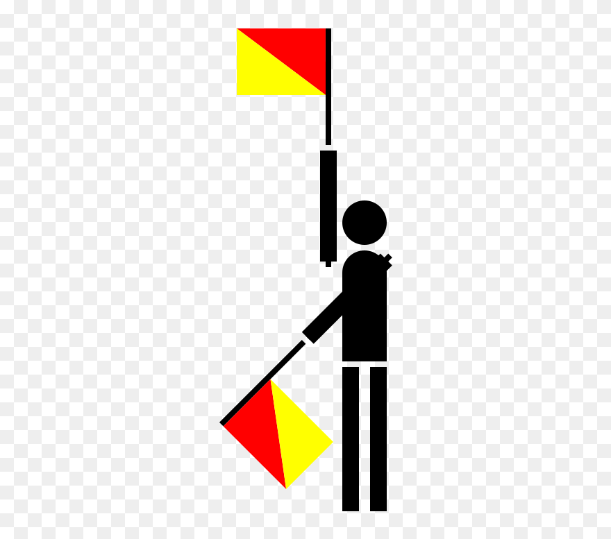 Semaphore India Clip Art Download - Sémaphore Warning Sign Flags - Png Download