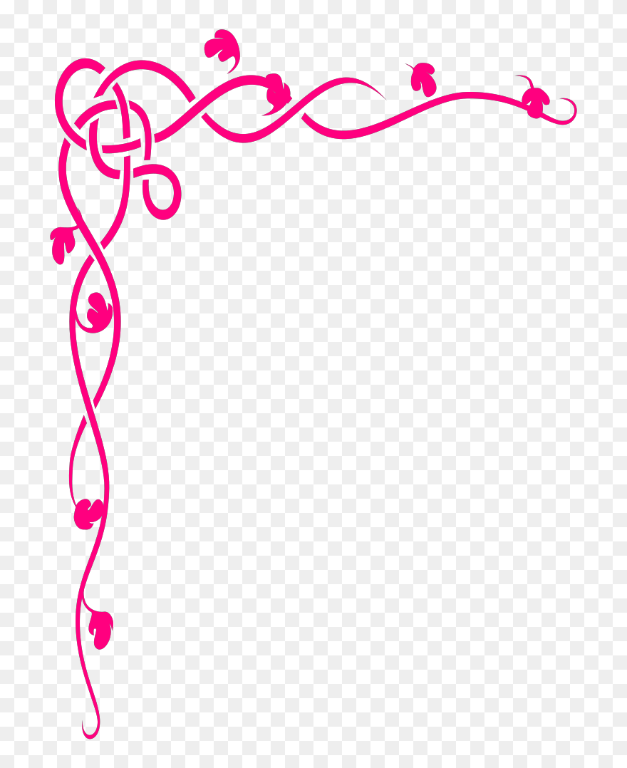 Pink Brown Flower Border Svg Clip Arts - Border For A4 Sheet - Png Download