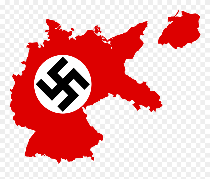 Nazi Germany Flag Map Clipart