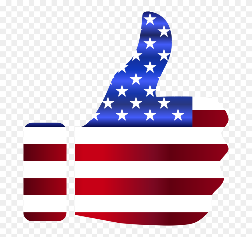 Nazi Vector Flag - American Flag Thumbs Up Emoji Clipart