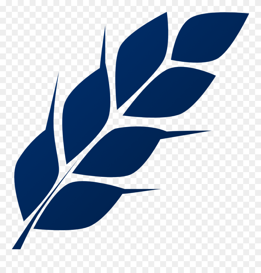 Wheat Clipart Feather - Wheat Logo Blue - Png Download