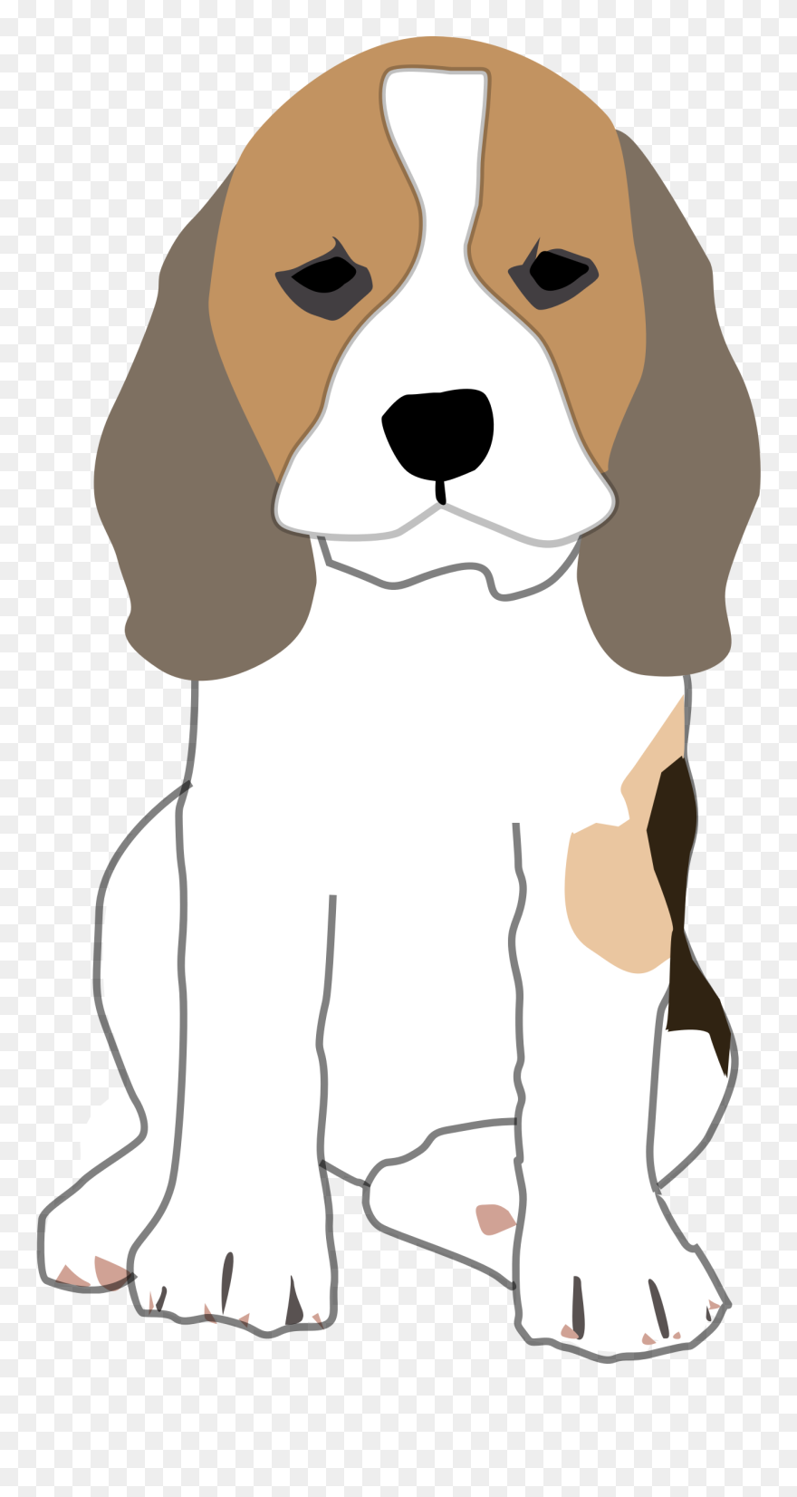Clipart - Sitting Beagle Dog Clipart - Png Download