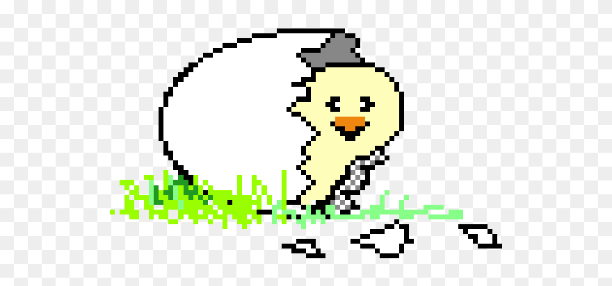 Chicken And Egg - Badge Pixel Art Clipart