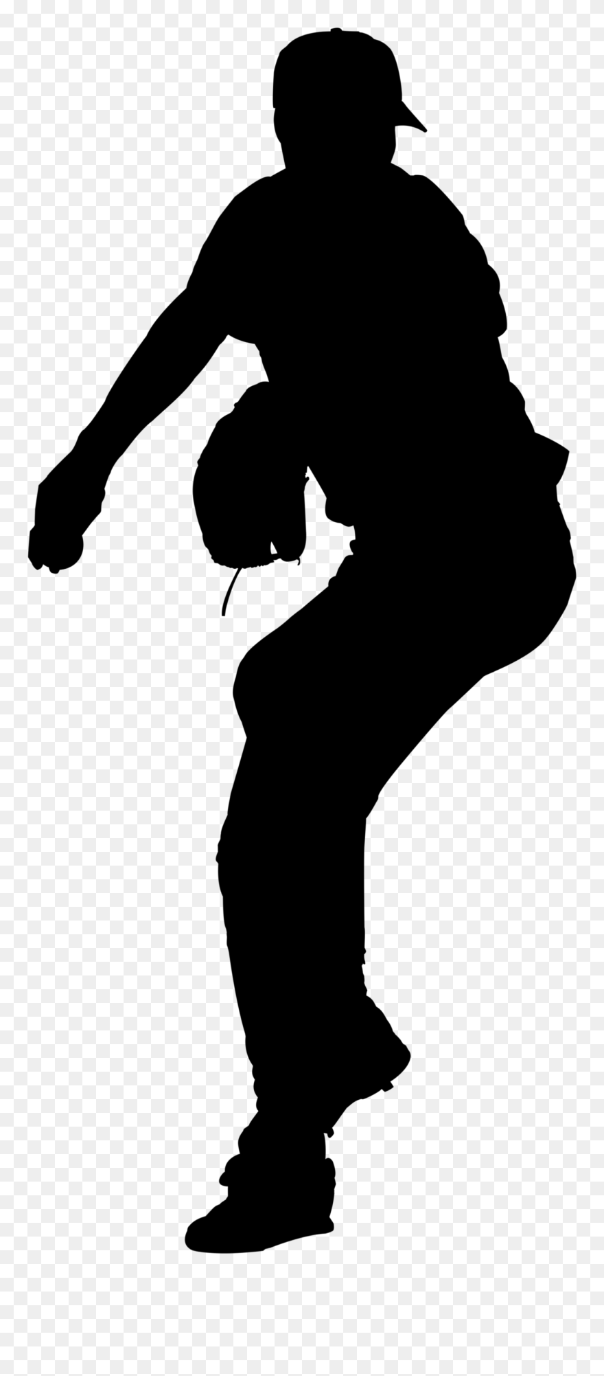 Silhouette Woman Clip Art - Baseball Season Is Here - Png Download