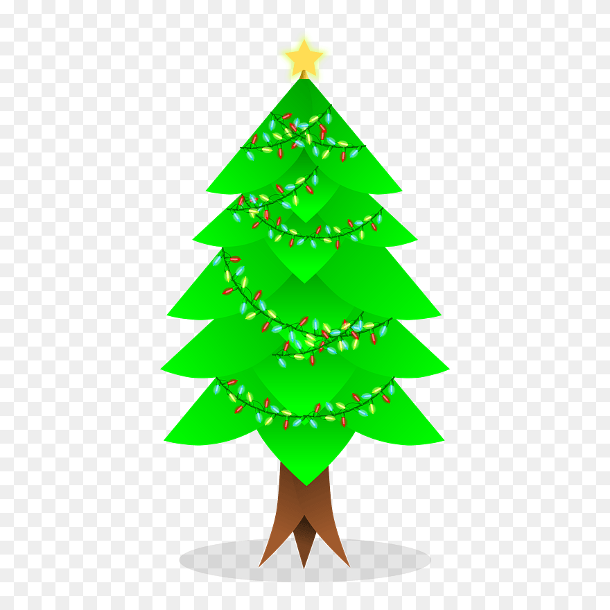 Chirshmast Tree Vector Clipart - Christmas Tree - Png Download