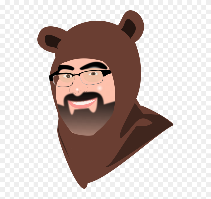 Head,neck,vision Care - Man In A Bear Costume Illustration Clipart