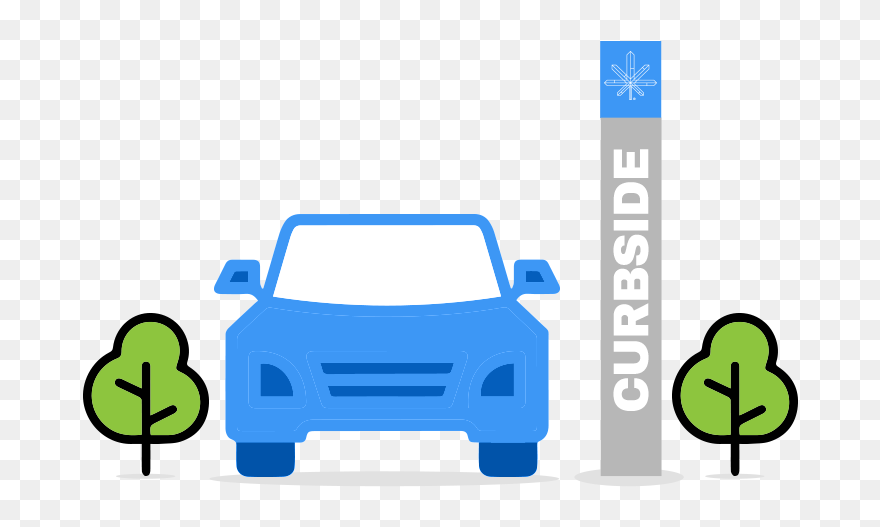 Clip Art Of Curb Side Signs - Png Download