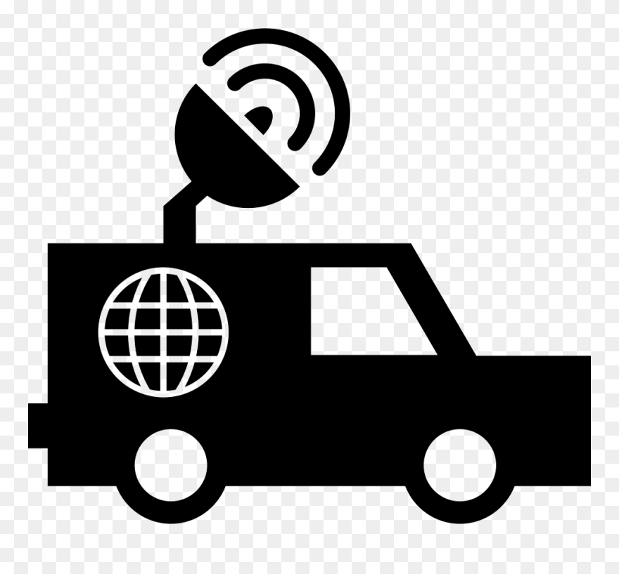 Van Pickup Truck Satellite Truck Clip Art - Satellite Truck Icon - Png Download