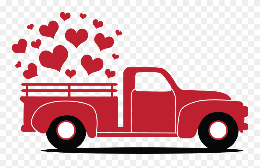 Valentines Truck Svg Free Clipart