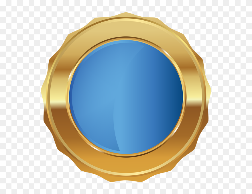 Transparent Gold Badge Png - Blue Seal Png Clipart
