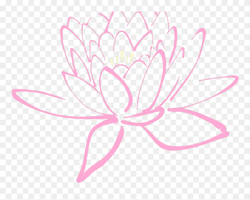 Lotus Black And White Clip Art - Png Download