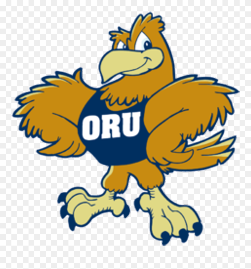 Eagle With Basketball Clipart Clip Black And White - Oral Roberts Golden Eagles Logo - Png Download