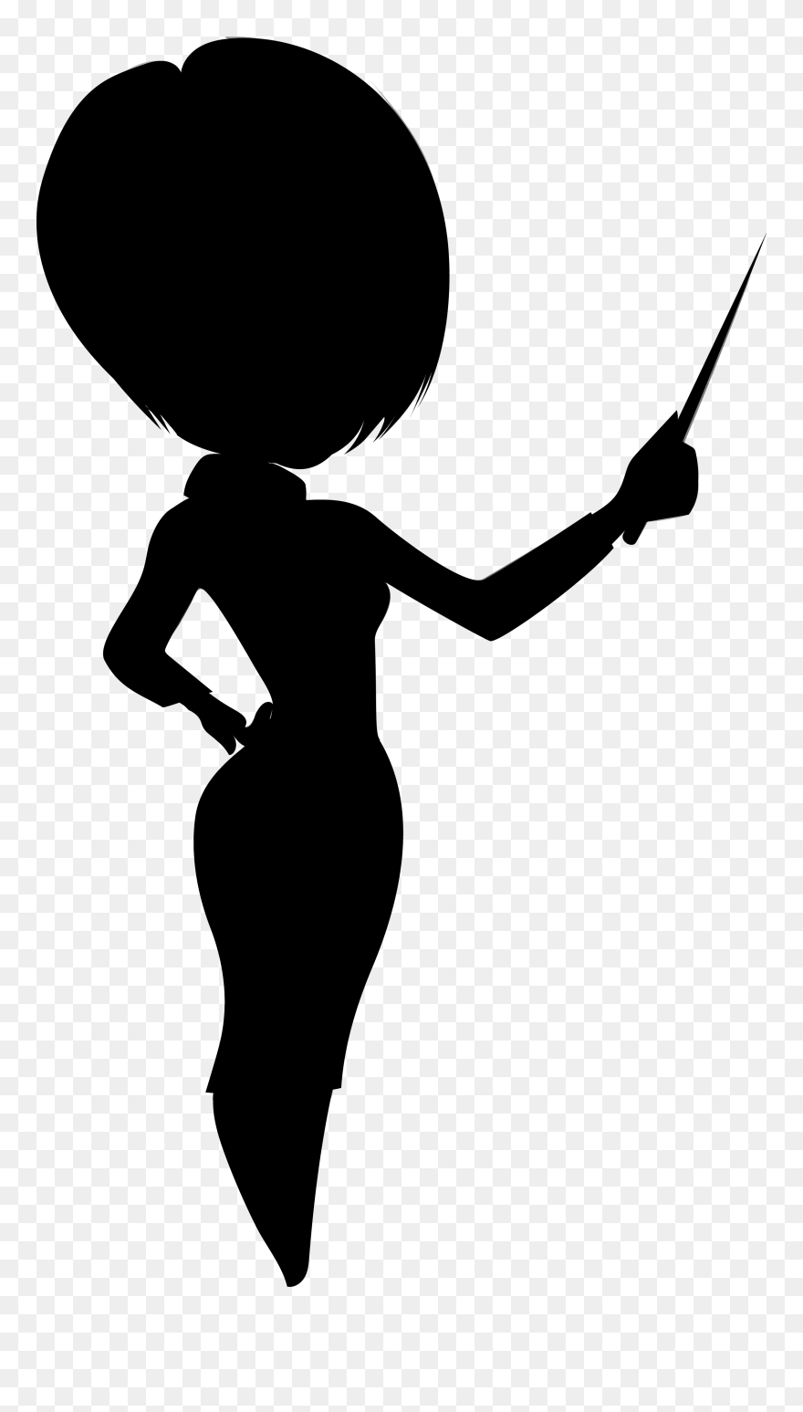 Clip Art Black M Silhouette Line - Illustration - Png Download