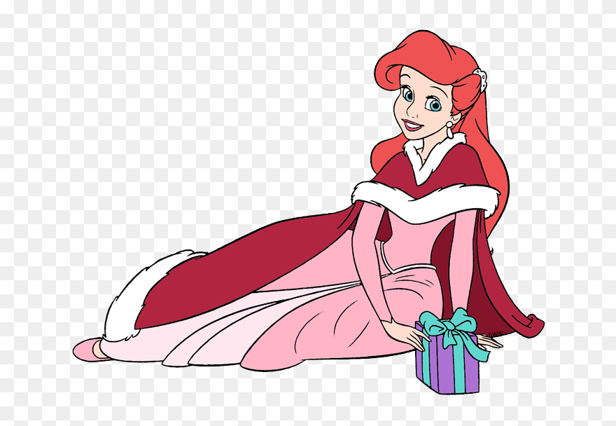 Free Ariel Christmas Cliparts, Download Free Clip Art, - Little Mermaid Christmas - Png Download
